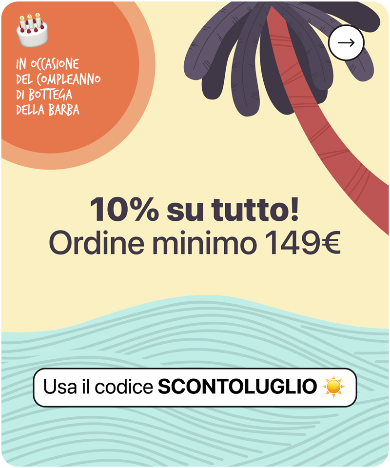 Compleanno Bottega della Barba - 10% di sconto B2B